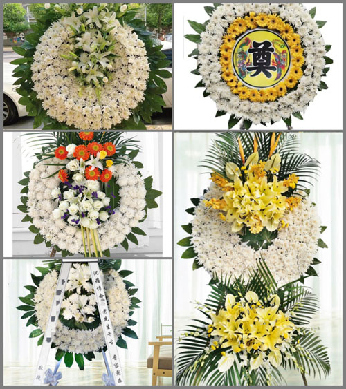 山东青岛平度市大泽山镇东八甲村花圈速递